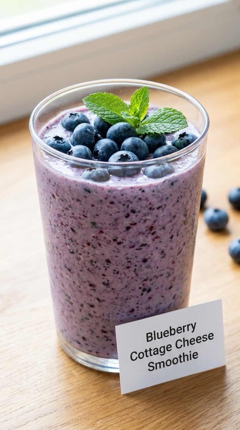 Blueberry Cottage Cheese Smoothie