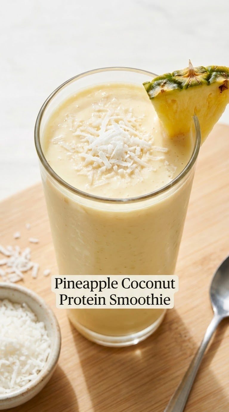 Pineapple Coconut Protein Smoothie