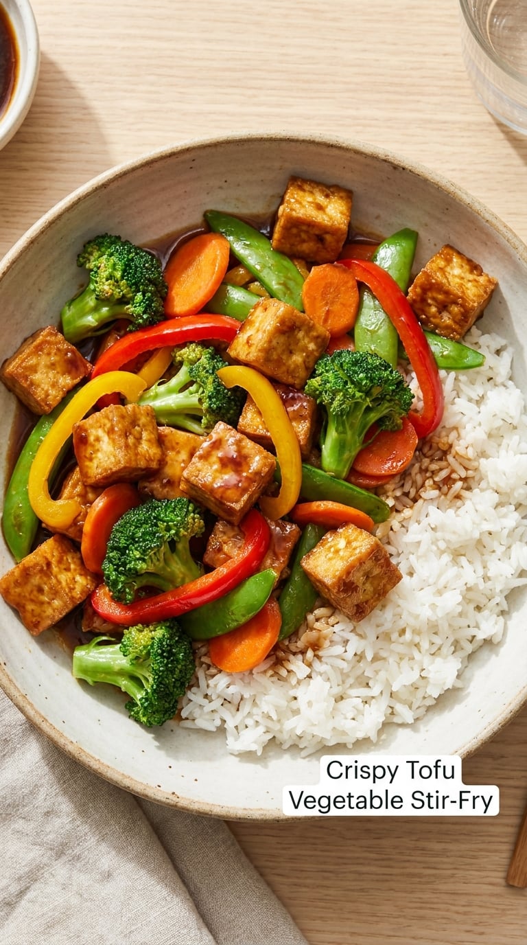Crispy Tofu Vegetable Stir-Fry