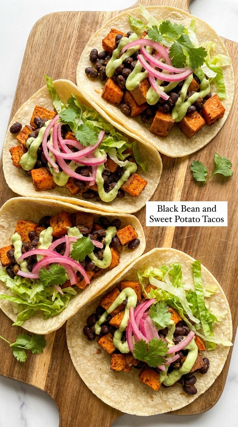 Black Bean and Sweet Potato Tacos
