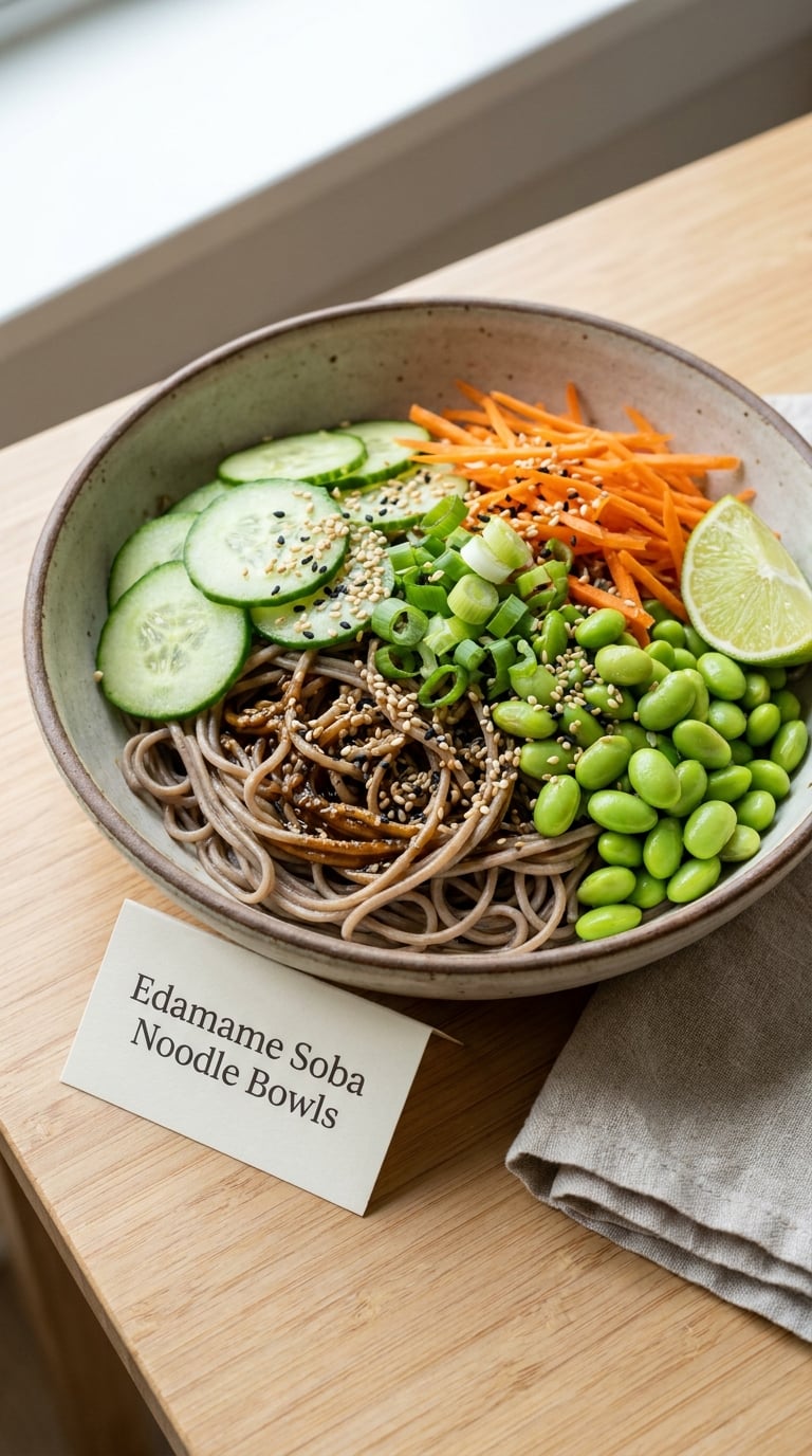 Edamame Soba Noodle Bowls