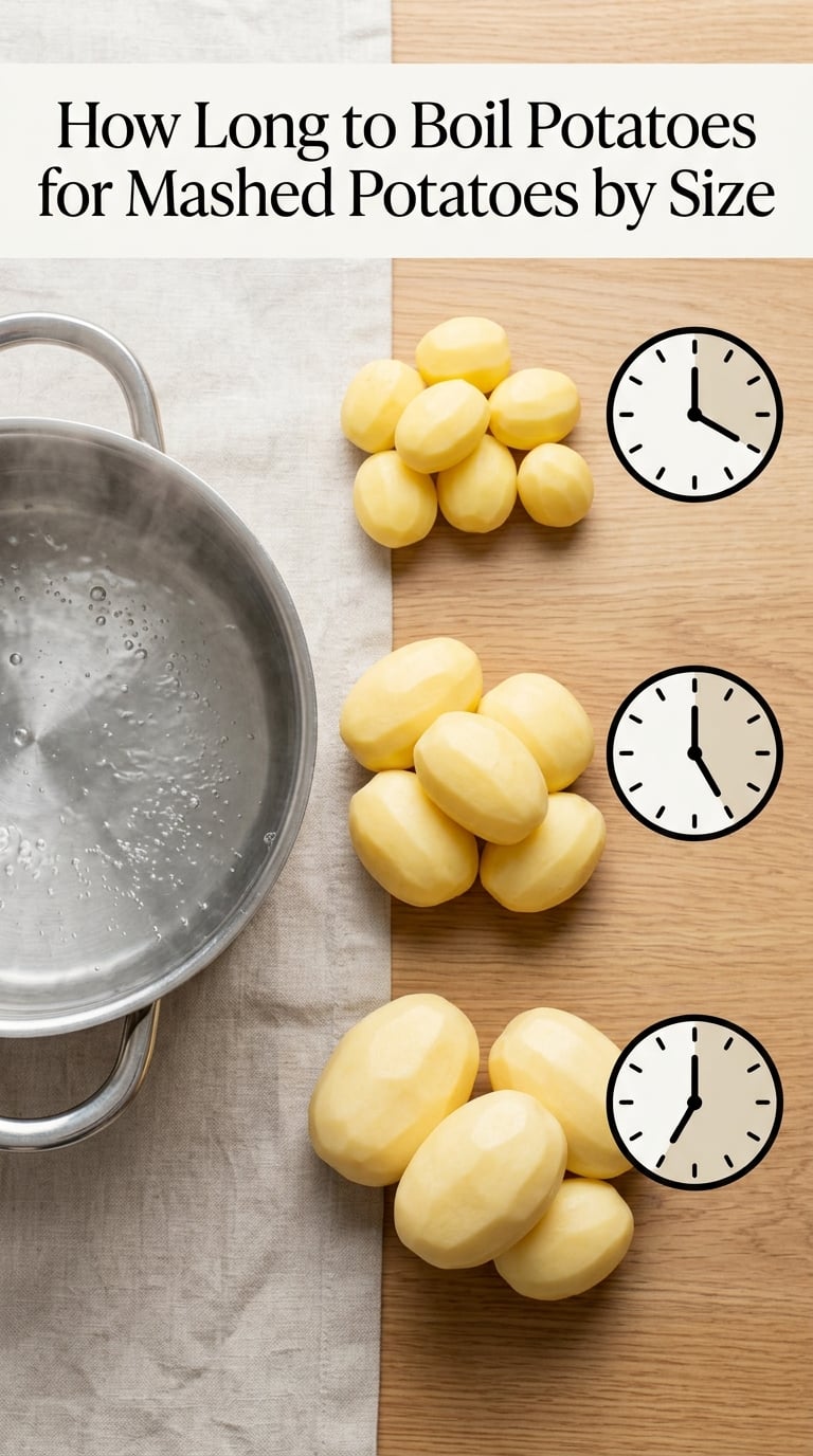 How Long to Boil Potatoes for Mashed Potatoes by Size