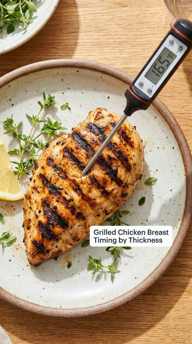 Grilled Chicken Breast Timing by Thickness
