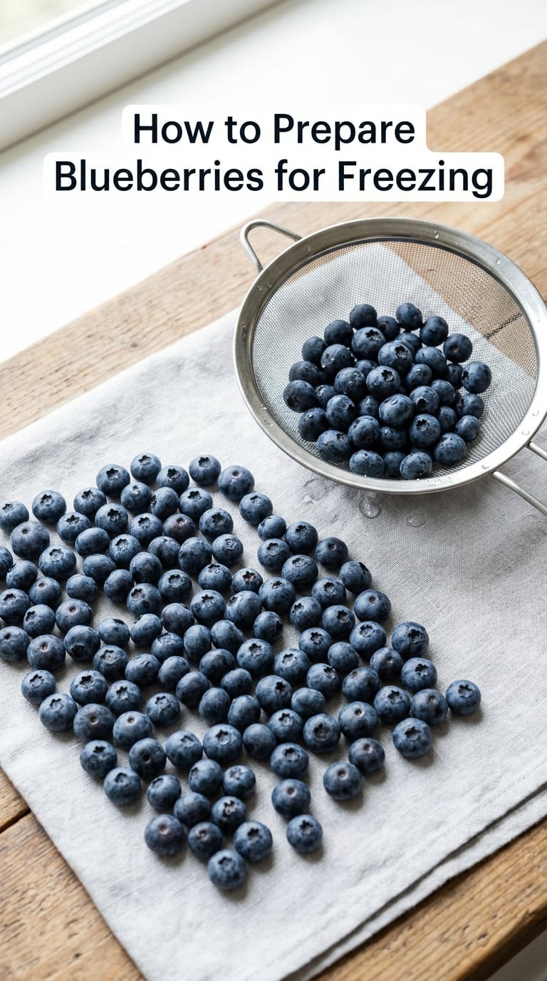 How to Prepare Blueberries for Freezing