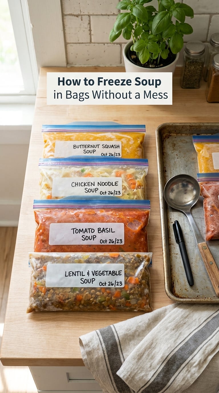 How to Freeze Soup in Bags Without a Mess
