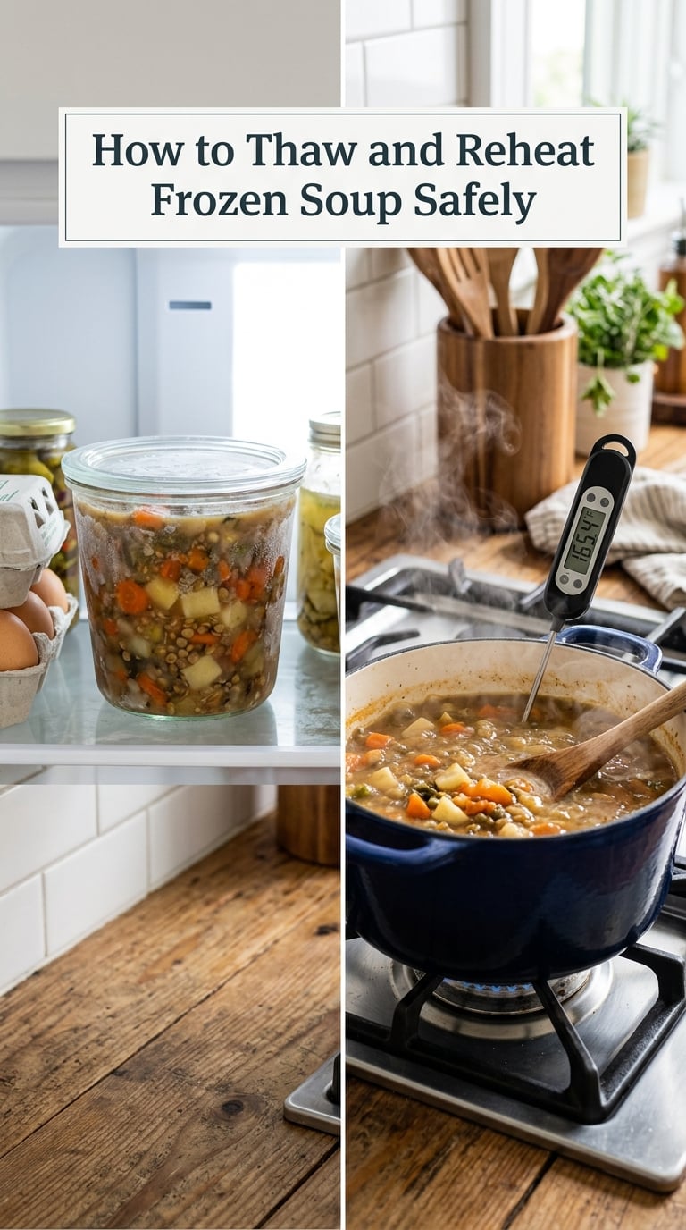 How to Thaw and Reheat Frozen Soup Safely