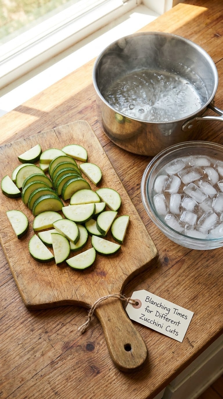 Blanching Times for Different Zucchini Cuts