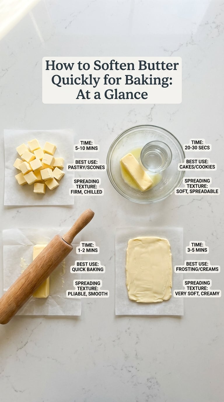 How to Soften Butter Quickly for Baking: At a Glance