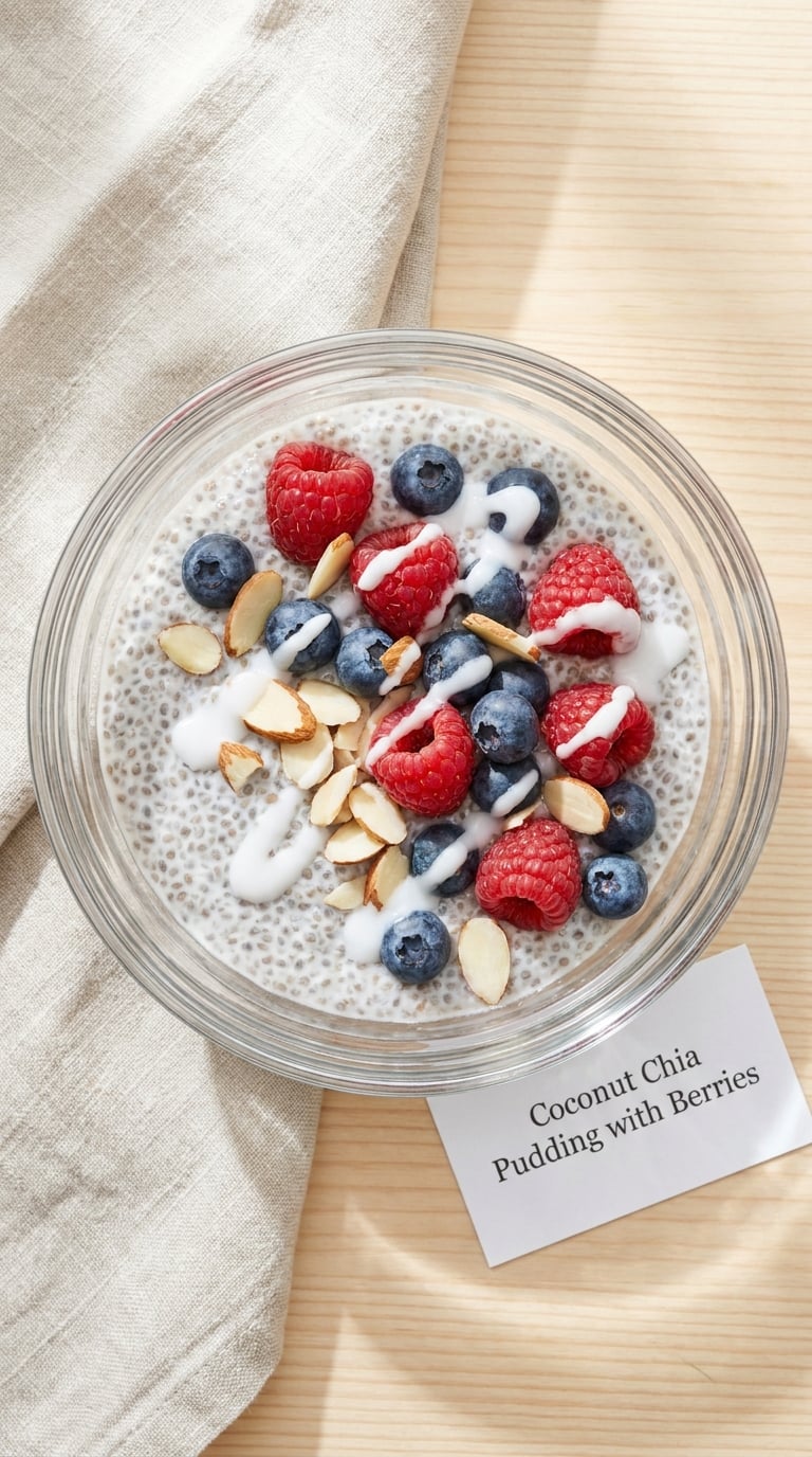 Coconut Chia Pudding with Berries