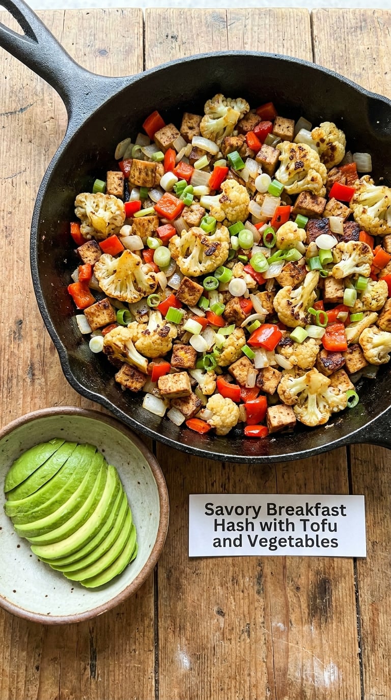 Savory Breakfast Hash with Tofu and Vegetables