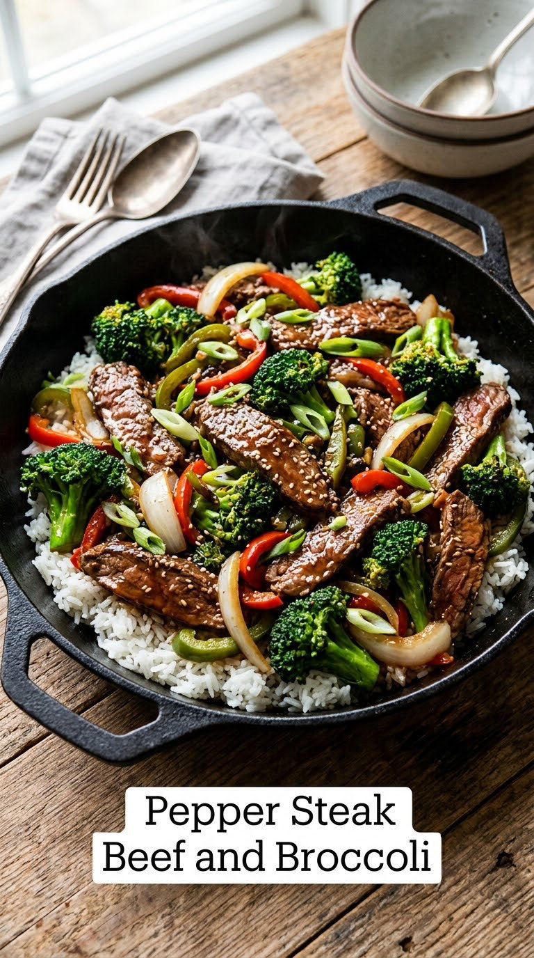 Pepper Steak Beef and Broccoli