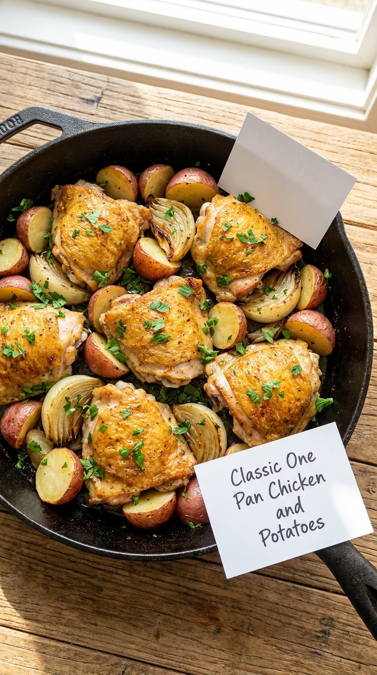 Classic One Pan Chicken and Potatoes