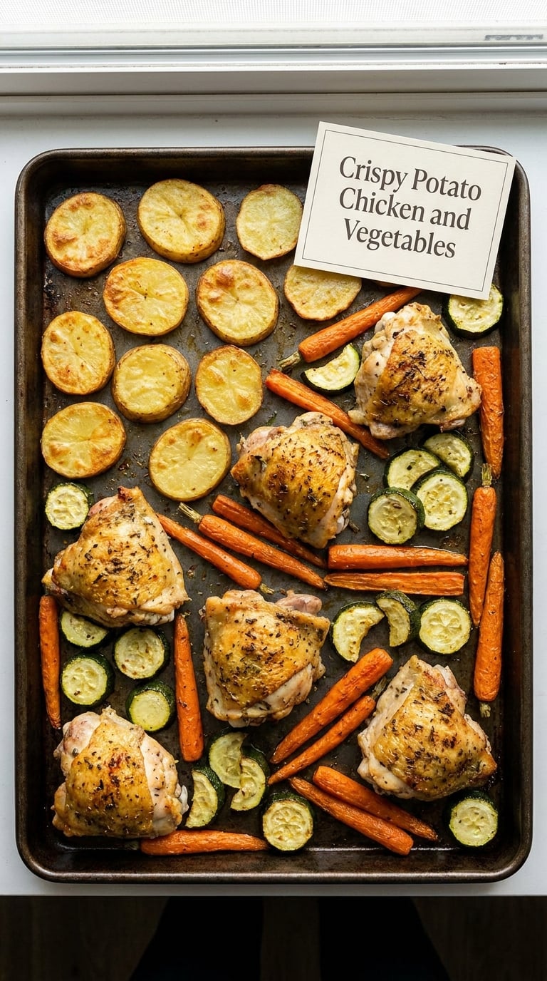 Crispy Potato Chicken and Vegetables