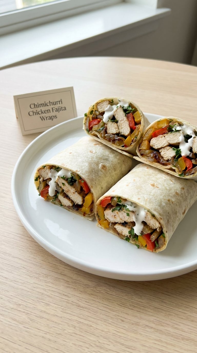 Chimichurri Chicken Fajita Wraps