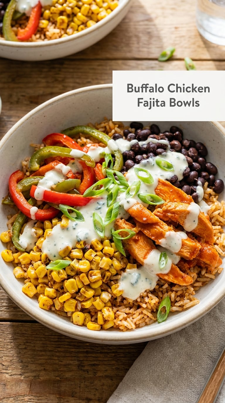 Buffalo Chicken Fajita Bowls