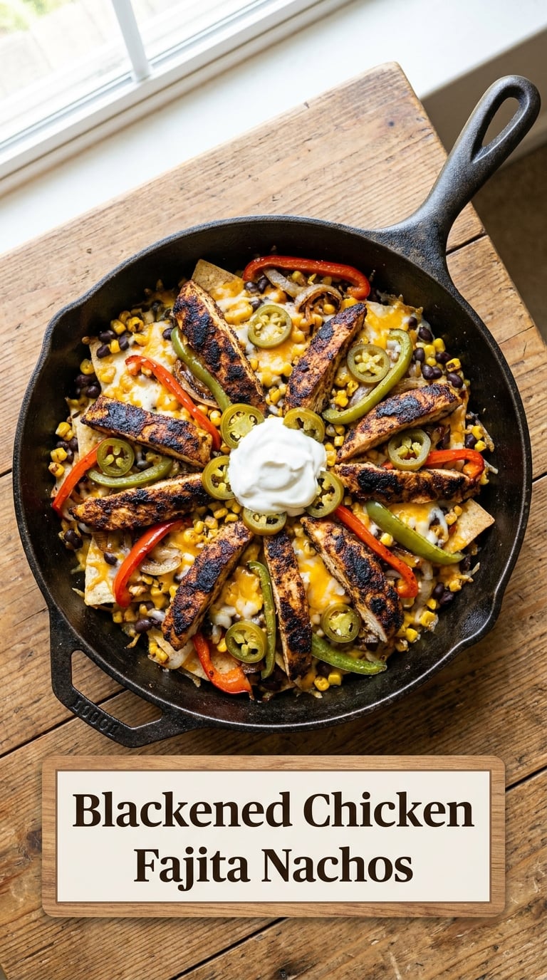 Blackened Chicken Fajita Nachos
