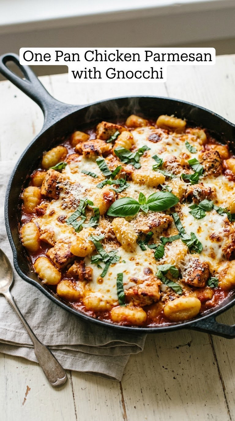 One Pan Chicken Parmesan with Gnocchi
