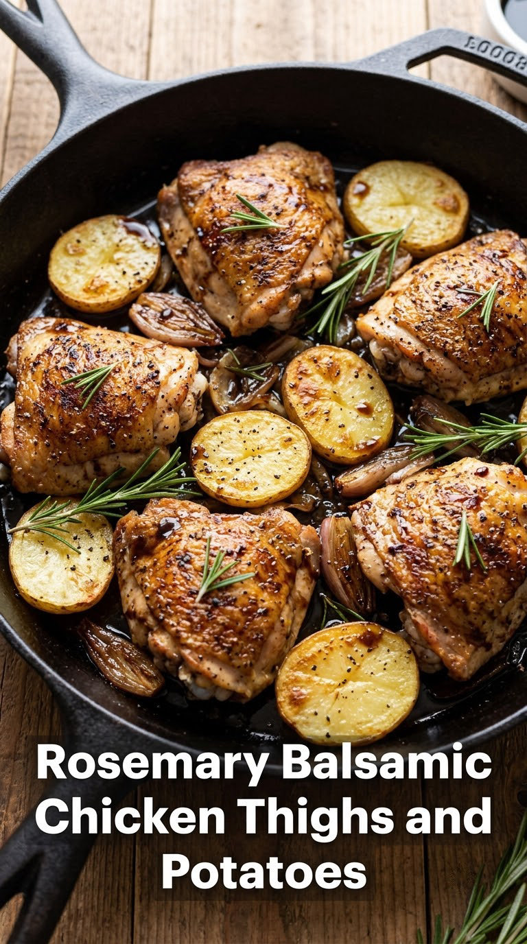 Rosemary Balsamic Chicken Thighs and Potatoes