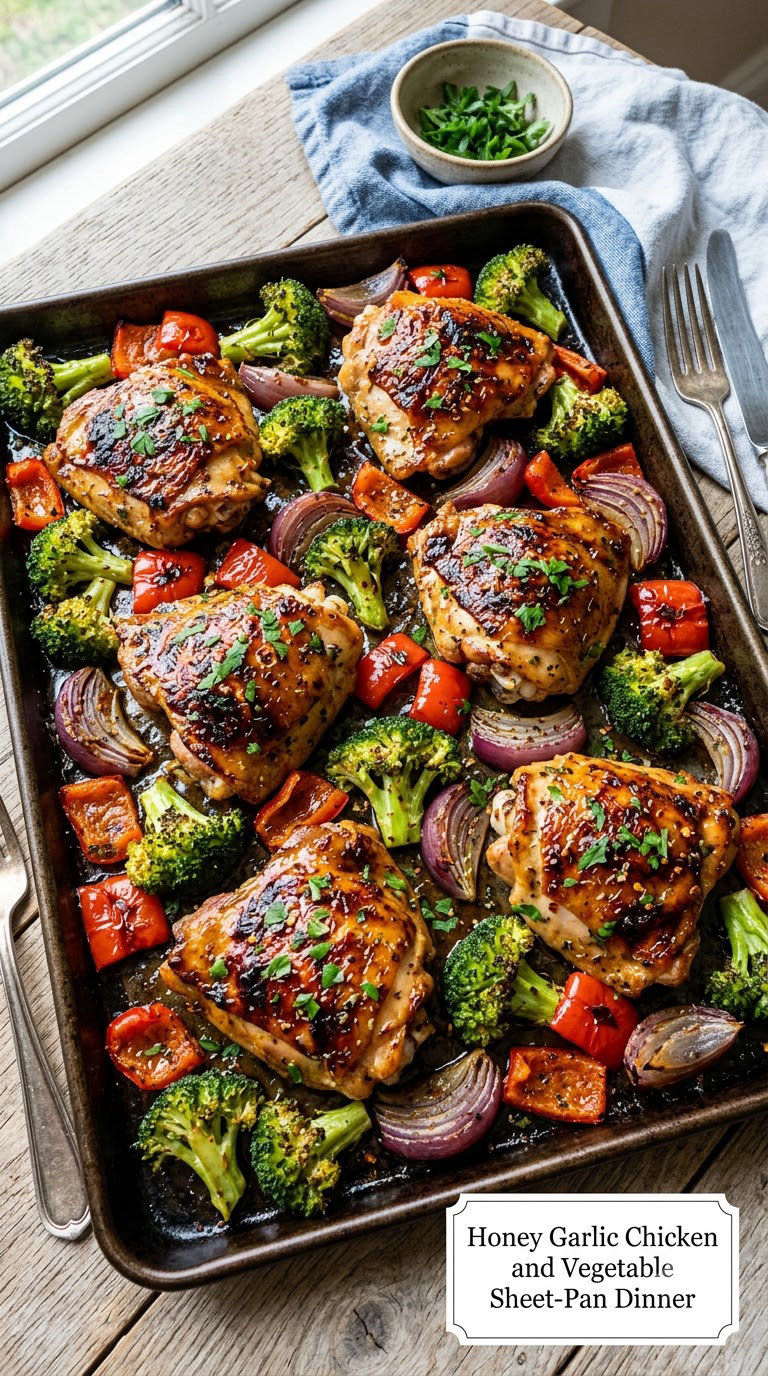 Honey Garlic Chicken and Vegetable Sheet-Pan Dinner