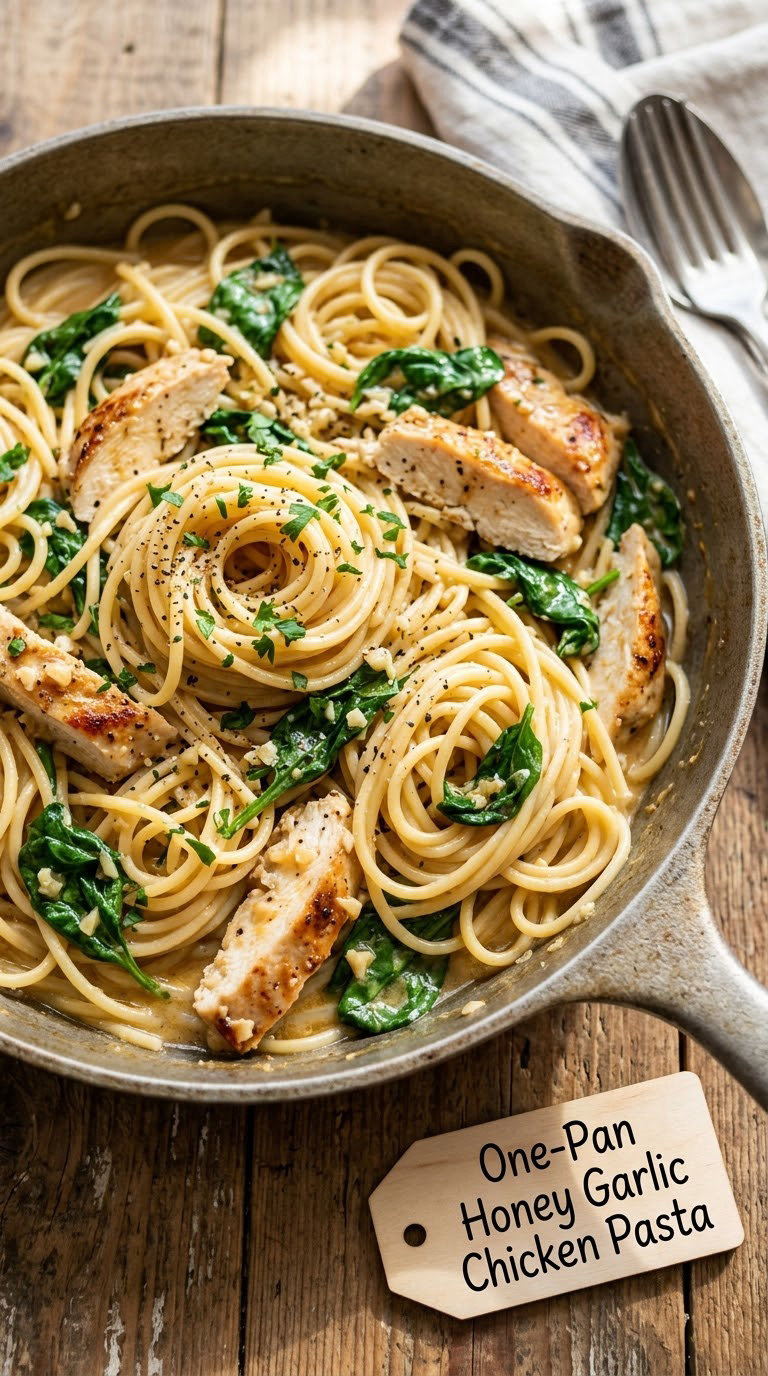 One-Pan Honey Garlic Chicken Pasta