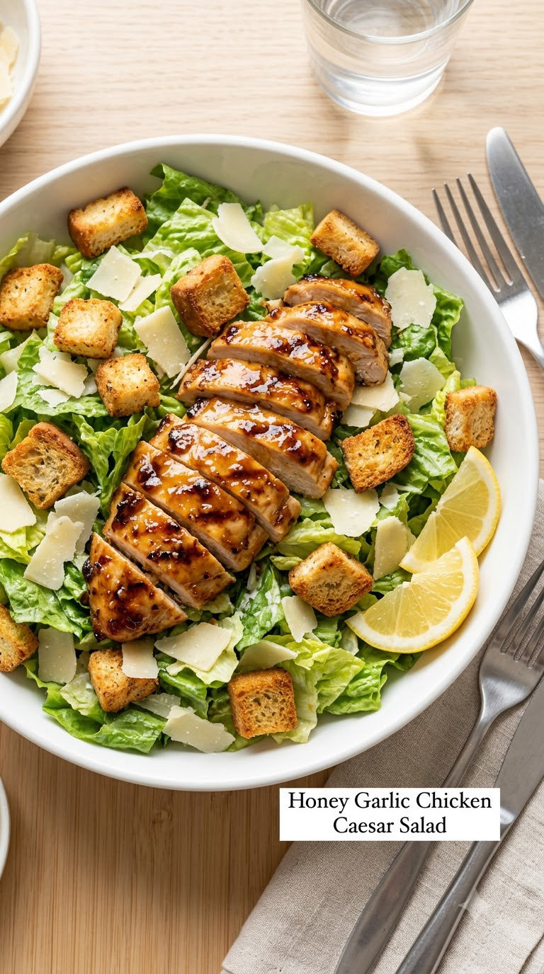 Honey Garlic Chicken Caesar Salad