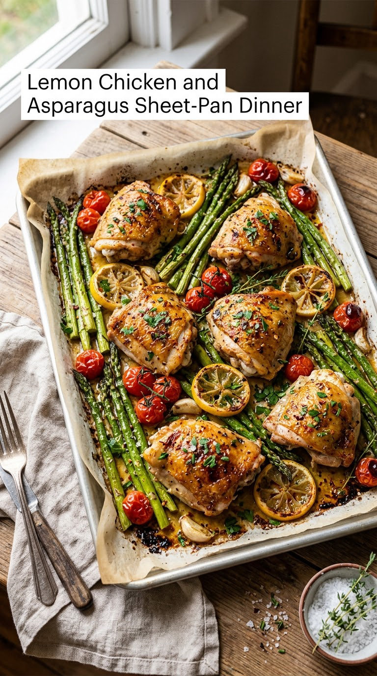Lemon Chicken and Asparagus Sheet-Pan Dinner