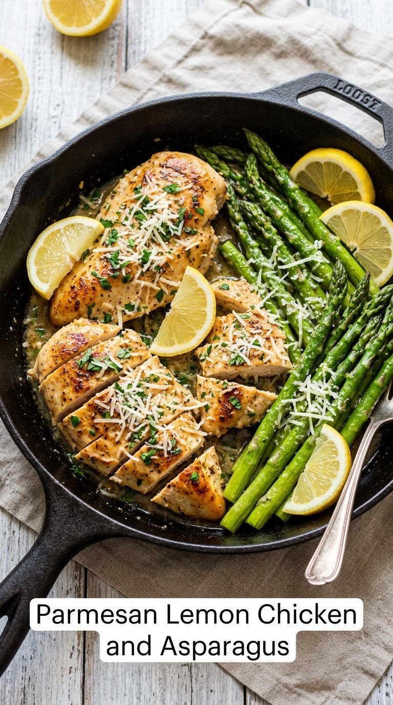 Parmesan Lemon Chicken and Asparagus