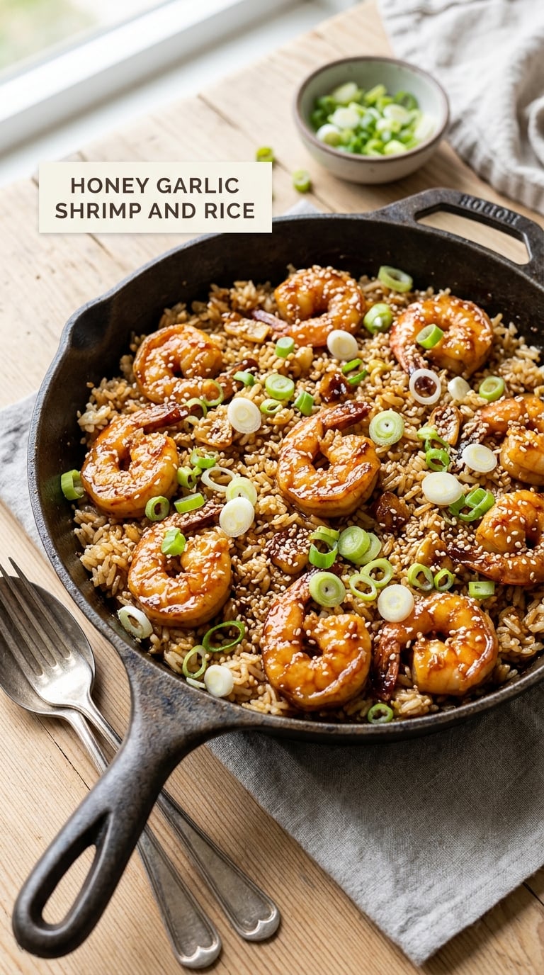 Honey Garlic Shrimp and Rice