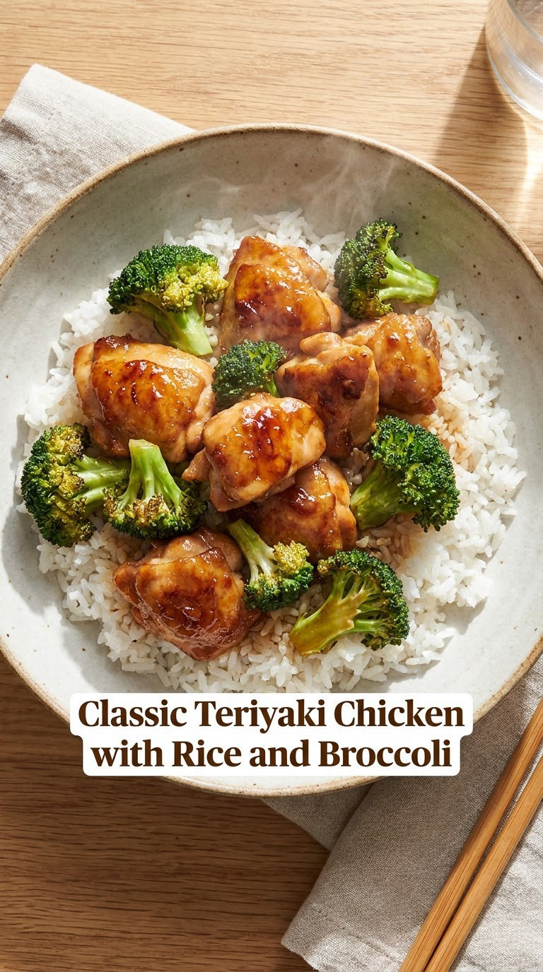 Classic Teriyaki Chicken with Rice and Broccoli