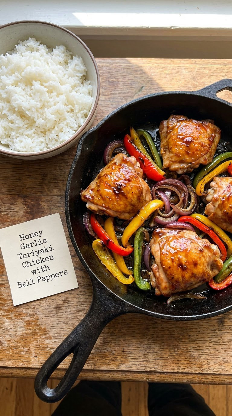 Honey Garlic Teriyaki Chicken with Bell Peppers