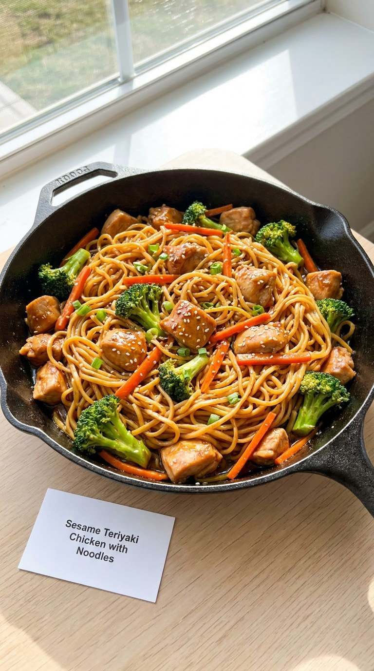 Sesame Teriyaki Chicken with Noodles