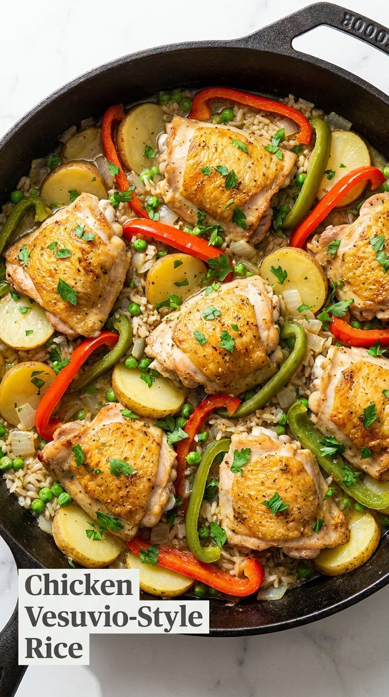 Chicken Vesuvio-Style Rice