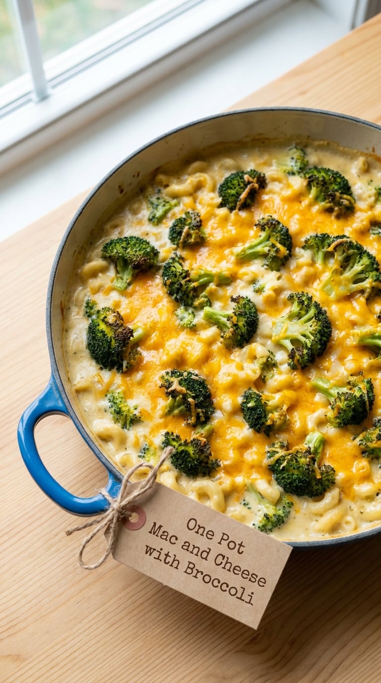 One Pot Mac and Cheese with Broccoli