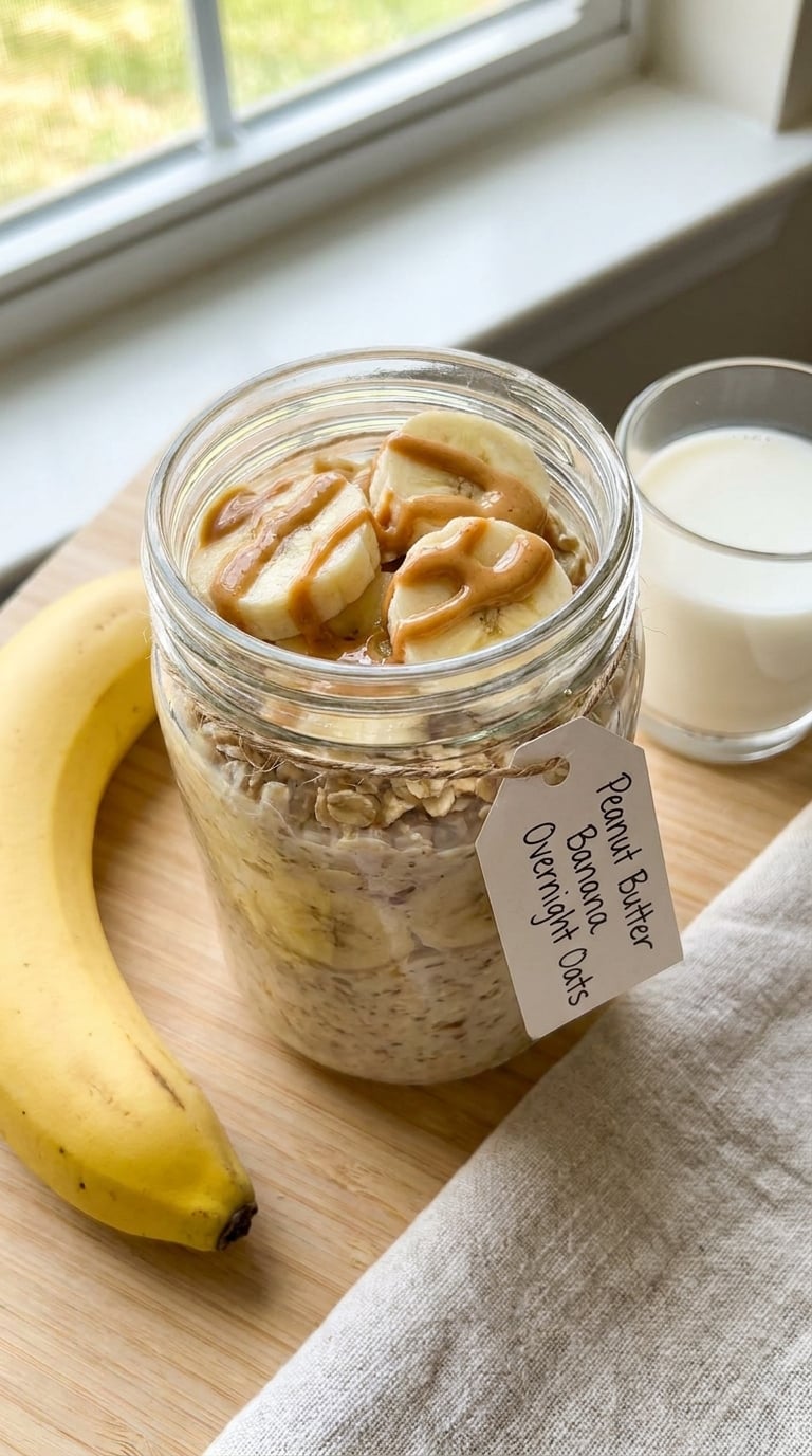 Peanut Butter Banana Overnight Oats