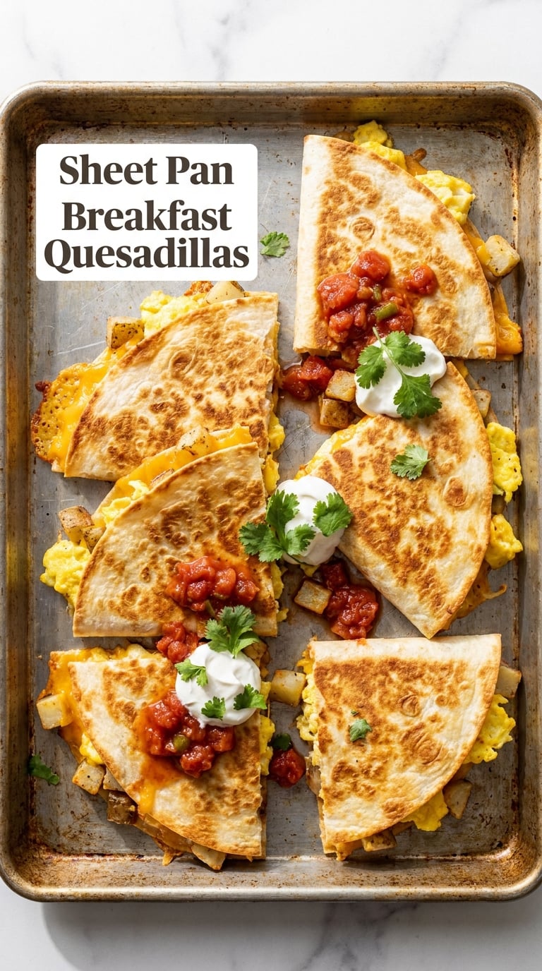Sheet Pan Breakfast Quesadillas
