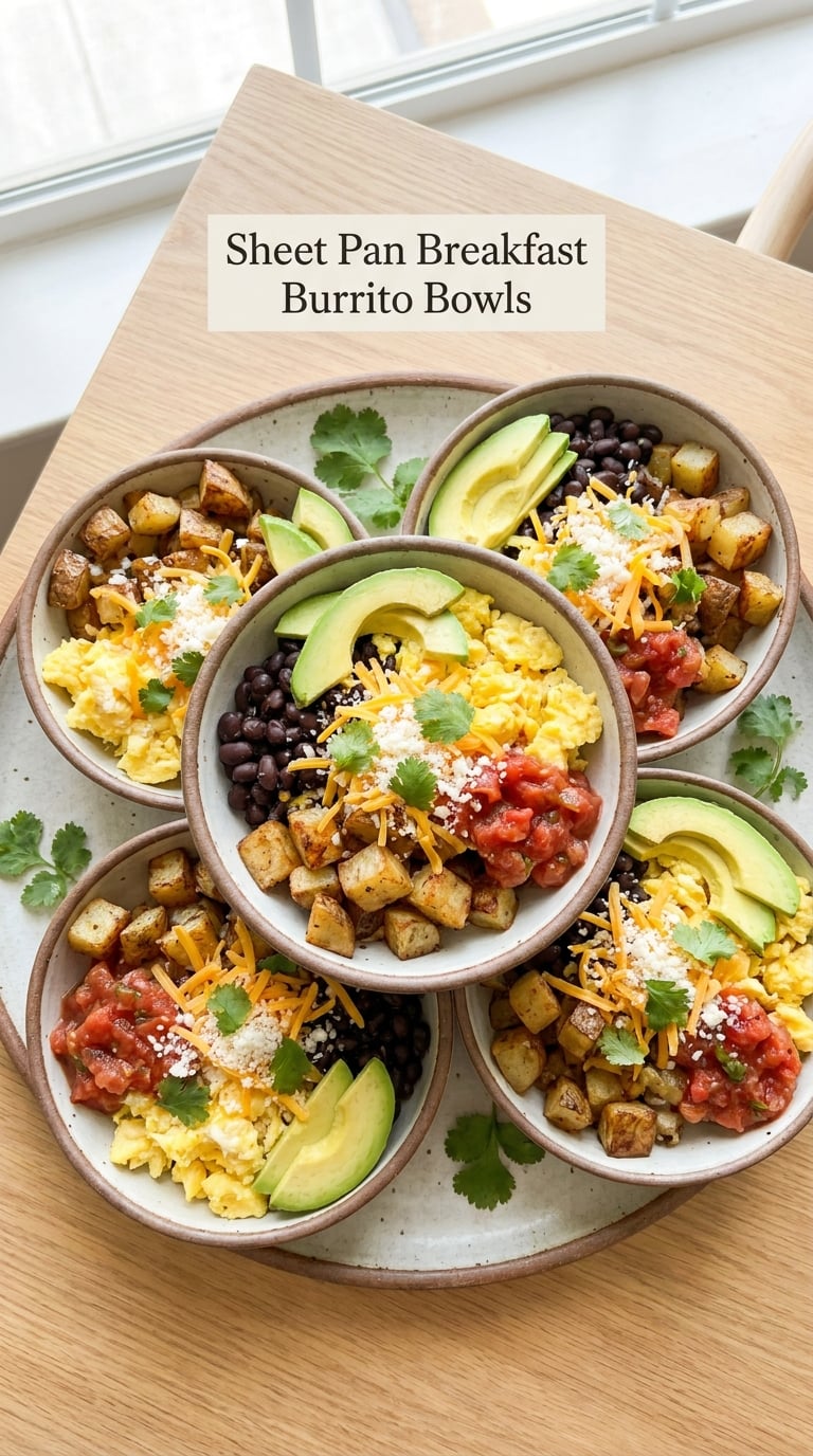 Sheet Pan Breakfast Burrito Bowls