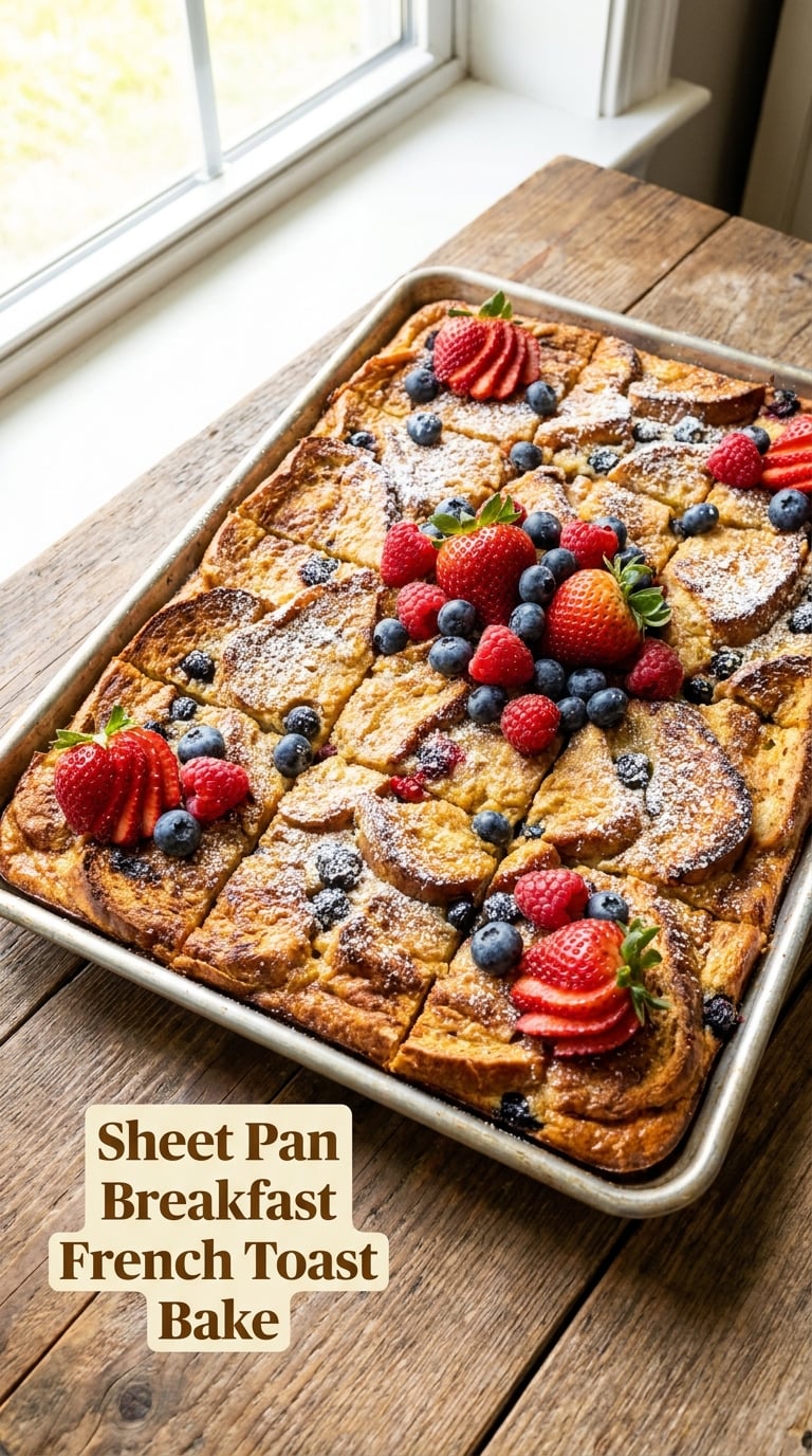 Sheet Pan Breakfast French Toast Bake