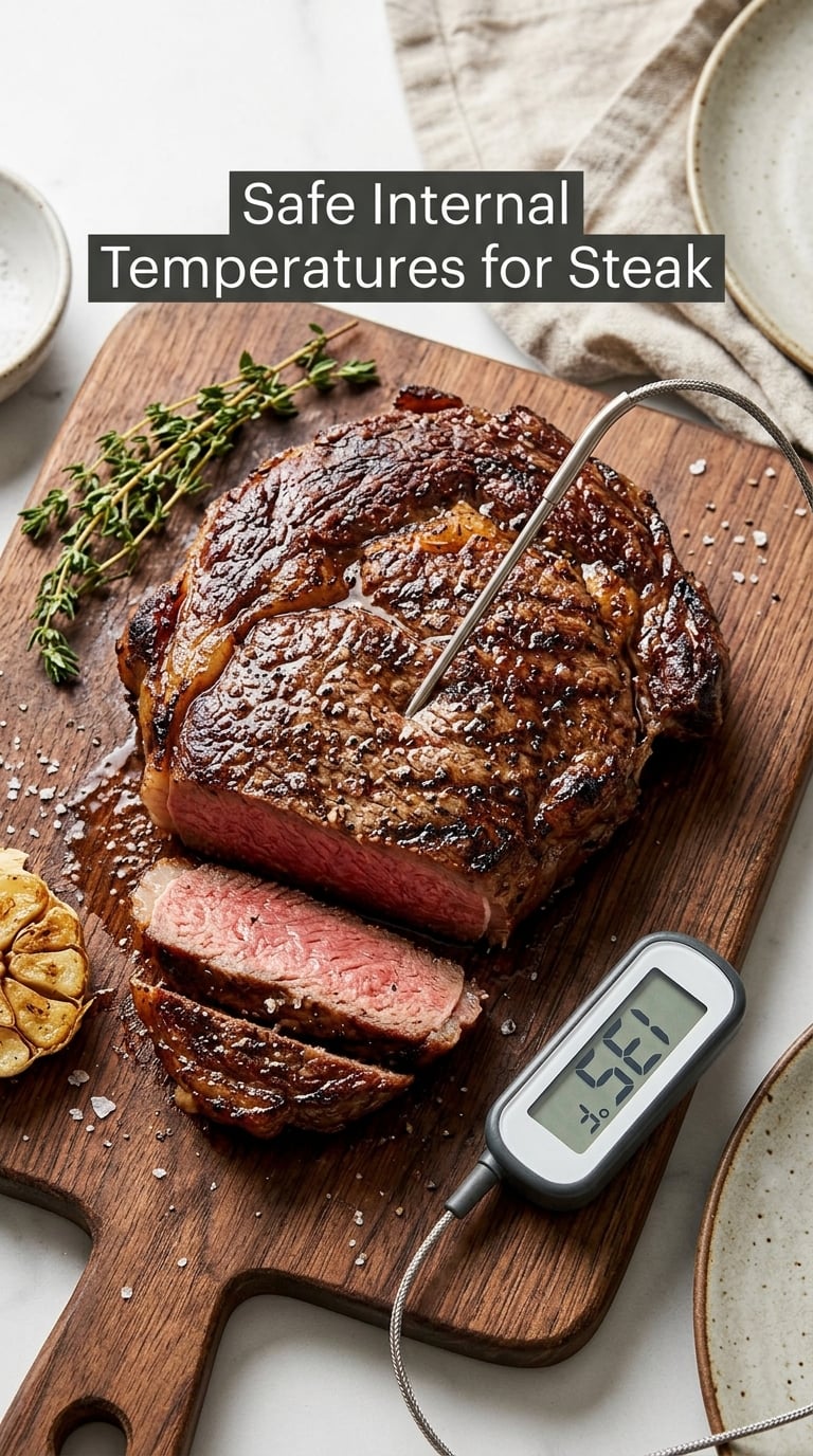 Safe Internal Temperatures for Steak