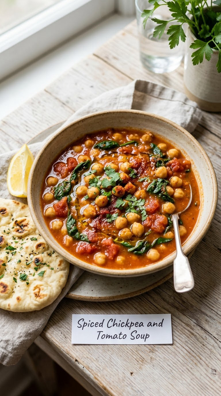 Spiced Chickpea and Tomato Soup