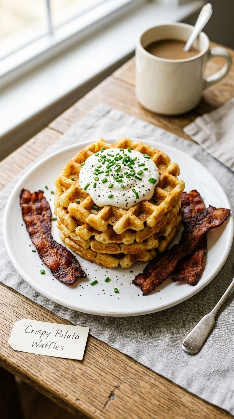 Crispy Potato Waffles