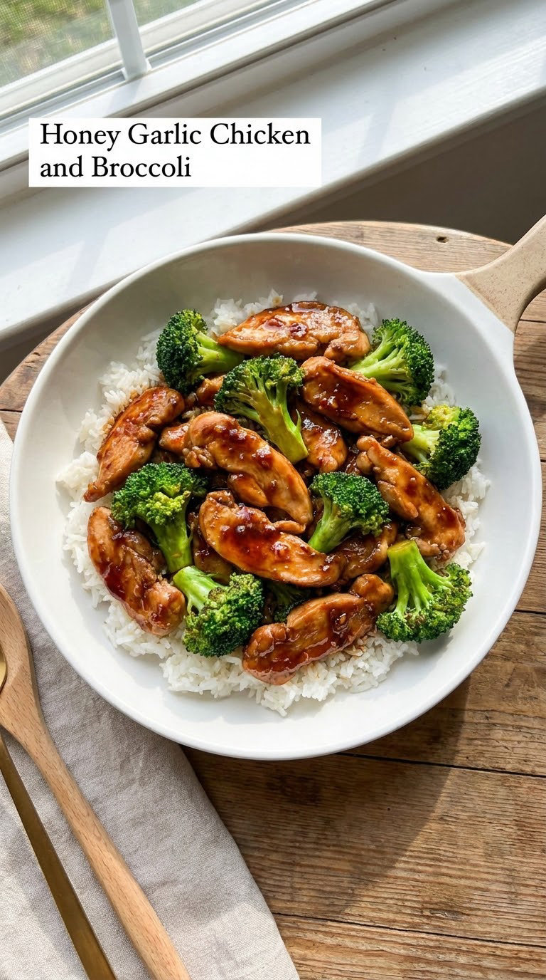 Honey Garlic Chicken and Broccoli