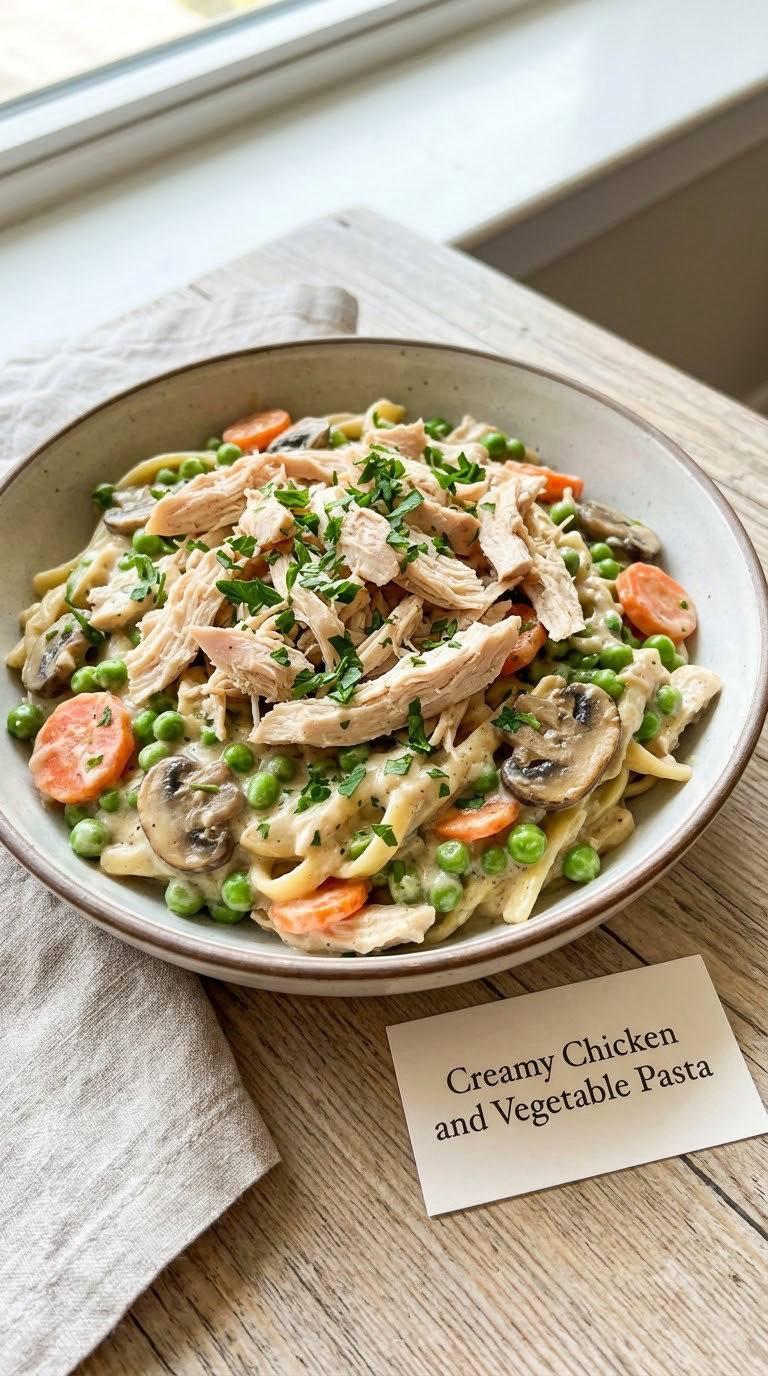 Creamy Chicken and Vegetable Pasta