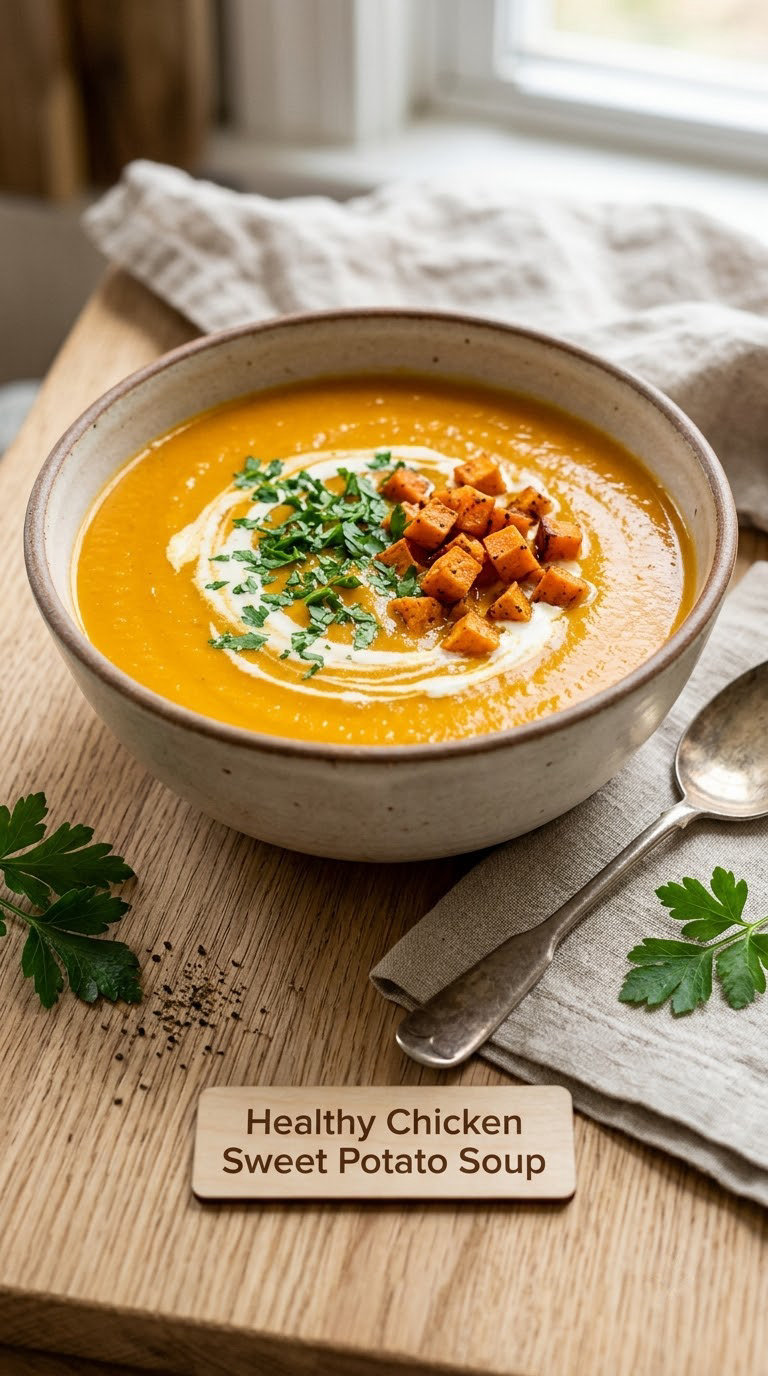 Healthy Chicken Sweet Potato Soup