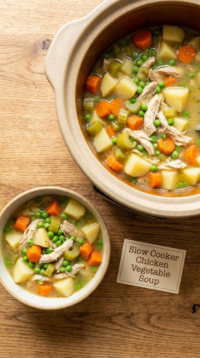 Slow Cooker Chicken Vegetable Soup