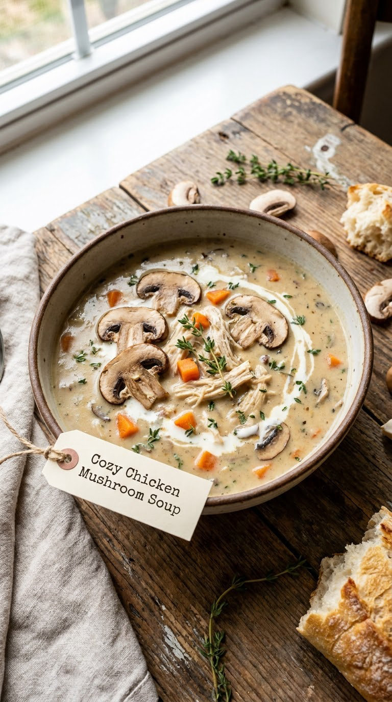 Cozy Chicken Mushroom Soup
