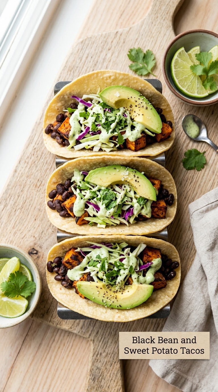 Black Bean and Sweet Potato Tacos