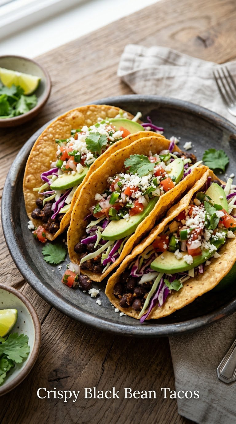 Crispy Black Bean Tacos