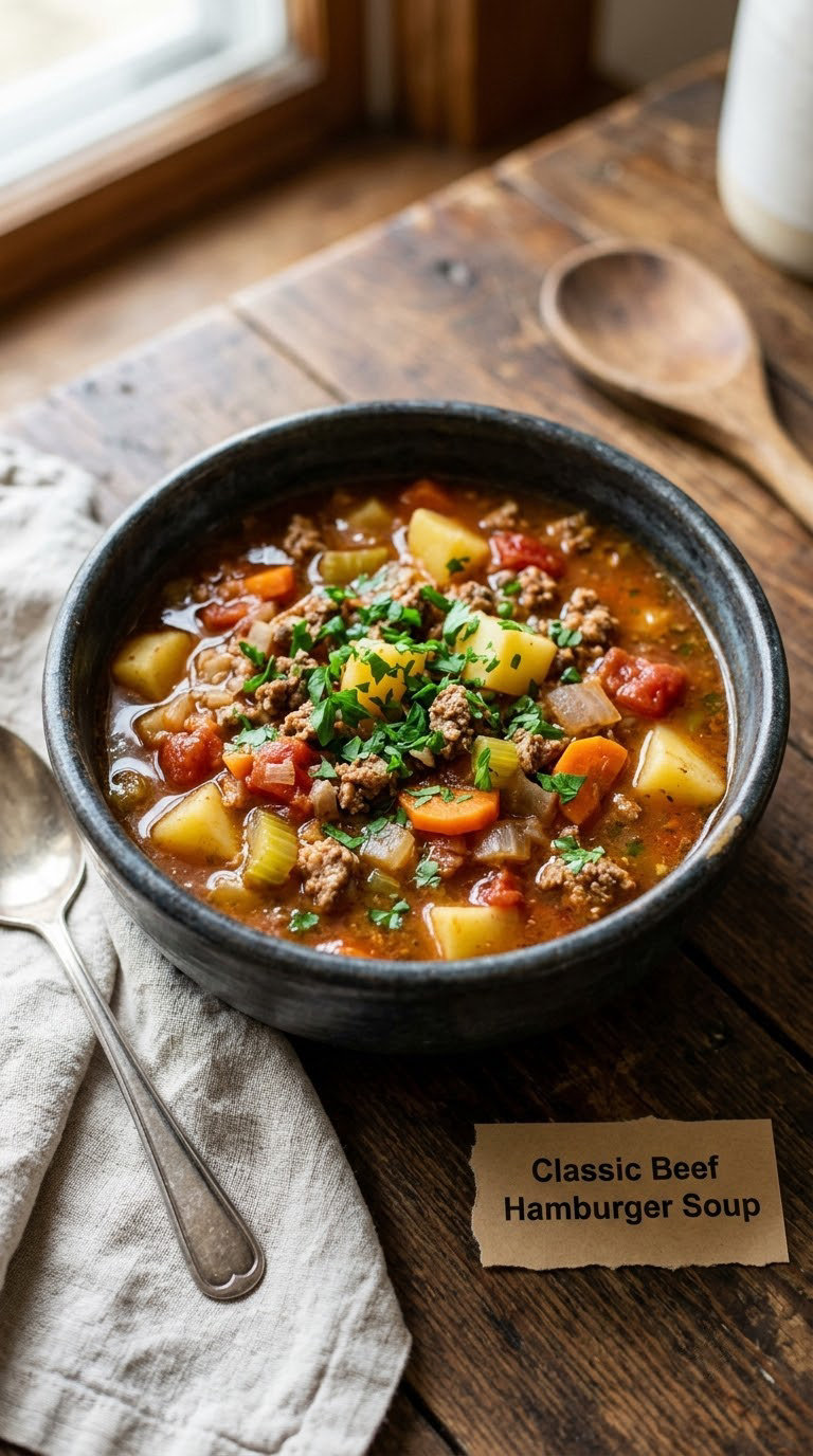 Classic Beef Hamburger Soup