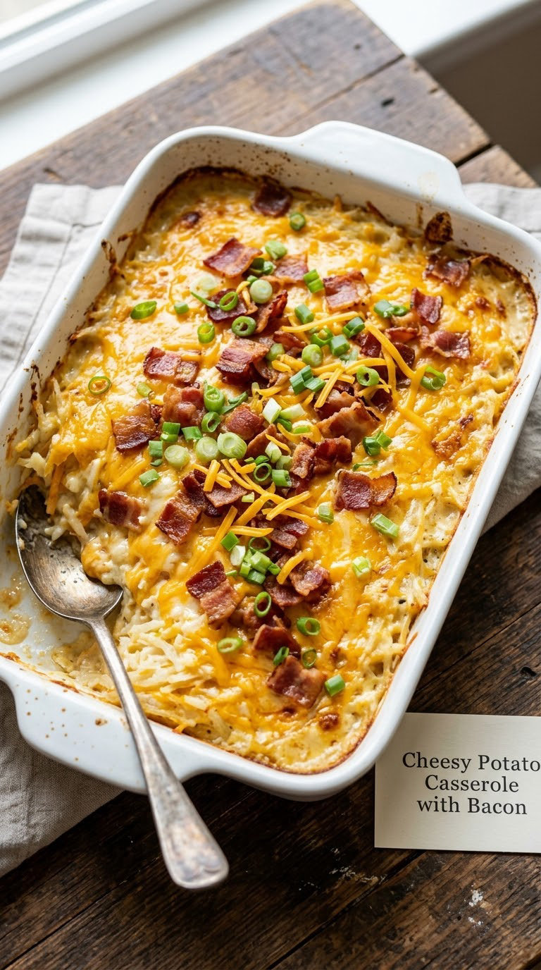 Cheesy Potato Casserole with Bacon