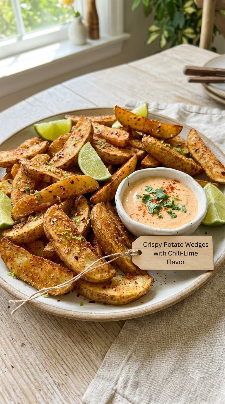 Crispy Potato Wedges with Chili-Lime Flavor
